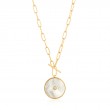 MOTHER OF PEARL T-BAR NECKLACE