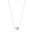 Tidal Turquoise Crescent Link Necklace