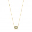 SAGE ENAMEL EMBLEM GOLD NECKLACE