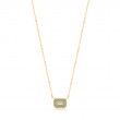 SAGE ENAMEL EMBLEM GOLD NECKLACE