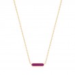 BERRY ENAMEL BAR GOLD NECKLACE