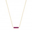 BERRY ENAMEL BAR GOLD NECKLACE