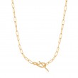 Gold Knot T Bar Chain Necklace