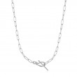 Silver Knot T Bar Chain Necklace