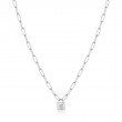 Silver Chunky Chain Padlock Necklace