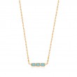 GOLD TURQUOISE BAR NECKLACE