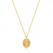 GOLD SCATTERED STARS KYOTO OPAL DISC NECKLACE