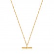 GOLD ROPE T-BAR NECKLACE
