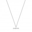 SILVER ROPE T-BAR NECKLACE
