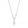 SPARKLE DROP PENDANT CHUNKY CHAIN NECKLACE