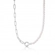 Pearl Chunky Link Chain Necklace