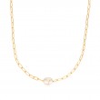 Gold Pearl Sparkle Chunky Chain Necklace?