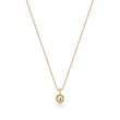 Gold Orb Drop Pendant Necklace
