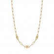 Gold Orb Link Chunky Chain Necklace