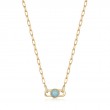 Gold Orb Amazonite Link Necklace