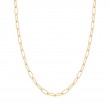 Gold Link Charm Chain Necklace