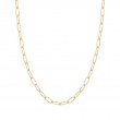 Gold Link Charm Chain Necklace