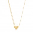 Gold Twisted Wave Mini Pendant Necklace