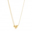 Gold Twisted Wave Mini Pendant Necklace