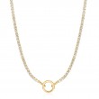 Gold Sparkle Chain Charm Connector Necklace
