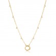 Gold Shimmer Chain Charm Connector Necklace