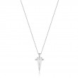 Silver Geometric Point Pendant Necklace