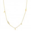 Gold Geometric Sparkle Chain Necklace