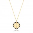 Gold Sparkle Point Medallion Necklace