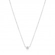 14KT WHITE GOLD SINGLE NATURAL DIAMOND NECKLACE