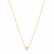 14KT GOLD SINGLE NATURAL DIAMOND NECKLACE