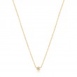 14KT GOLD SINGLE NATURAL DIAMOND NECKLACE