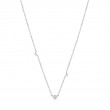 14KT WHITE GOLD TRIPLE NATURAL DIAMOND NECKLACE