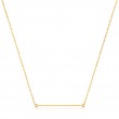 14KT GOLD SOLID BAR NECKLACE