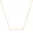 14KT GOLD SOLID BAR NECKLACE