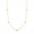 14KT GOLD BEADED NECKLACE