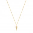 14KT GOLD NATURAL DIAMOND KEY NECKLACE