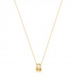 14KT GOLD PADLOCK NECKLACE