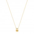 14KT GOLD PADLOCK NECKLACE