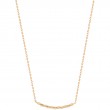 14KT GOLD STARGAZER NATURAL DIAMOND BAR NECKLACE