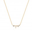 14KT GOLD PEARL AND WHITE SAPPHIRE RADIANCE NECKLACE