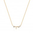 14KT GOLD PEARL AND WHITE SAPPHIRE RADIANCE NECKLACE