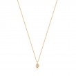 14KT Gold Magma Single Natural Diamond Necklace