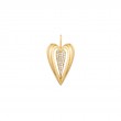 Gold Sculpted Heart Charm