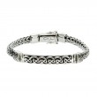 Sterling Silver Dragon Weave Eternity Bar Bracelet