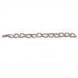 Sterling Silver Oxidized 10k Yellow Organic Small Link Bracelet