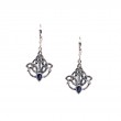 Sterling Silver Anchor Iolite Rocks 'n Rivers Leverback Earrings