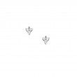 Sterling Silver Diamond (1mm) Trinity Post Earrings