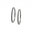 Sterling Silver Huggie Eclipse Large Earrings