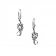 Sterling Silver Dragon Leverback Earrings