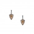 Sterling Silver Rhodium 10k CZ Guardian Angel Earrings